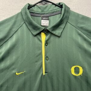 Nike Dri-FIT University of Oregon Ducks Polo Shirt Green Yellow Men’s XXL